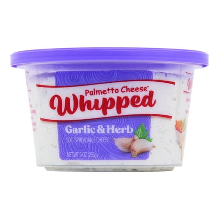 Palmetto Cheese Whipped Garlic & Herb Cheese Spread 9oz Refrigerated