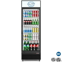 NSF 25-Inch Single Glass-Door Merchandiser Refrigerator 15 Cu.Ft. Beverage Display Cooler
