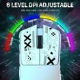 thumbnail image 3 of ATTACK SHARK X11 Wireless Gaming Mouse with RGB Magnetic Charging Dock, PixArt PAW3311 Sensor, Ultralight 59g Tri-Mode Gaming Mouse with Tape, Wired/2.4G/BT, 22K DPI for PC/Mac-White&Tape, 3 of 10
