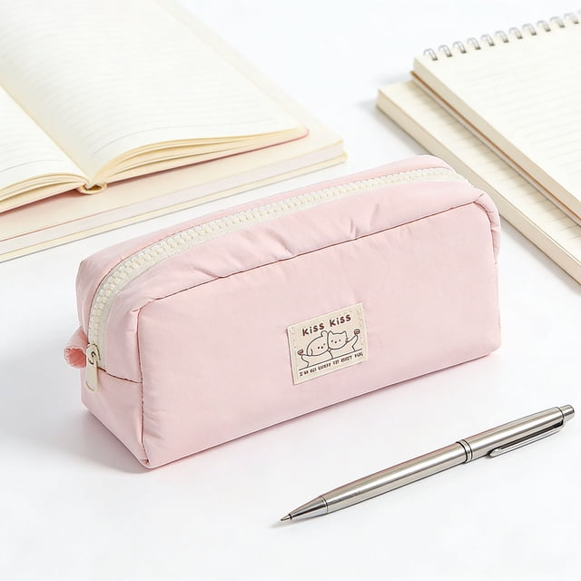 Dun Dun Solid Color Large Capacity Pencil Case Stationery Bag