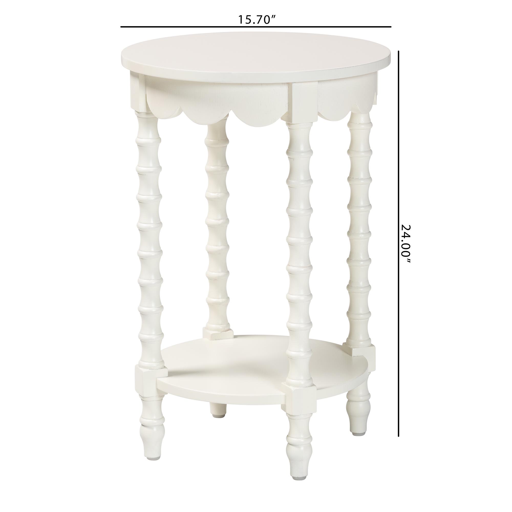 bali & pari Sally Mid-Century Nightstand, White
