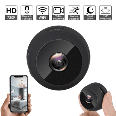 SZDUDU Mini Wireless Security Camera, Full HD 720P Portable Small HD Nanny Cam with Night Vision, Video Record and Motion Detection for Home Car Drone Office and Outdoor Use