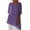 Purple, variant on Timegard Summer Tops for Women Crewneck Drop Shoulder 1/2 Sleeve Irregularly Casual Loose Mid Long Blouse