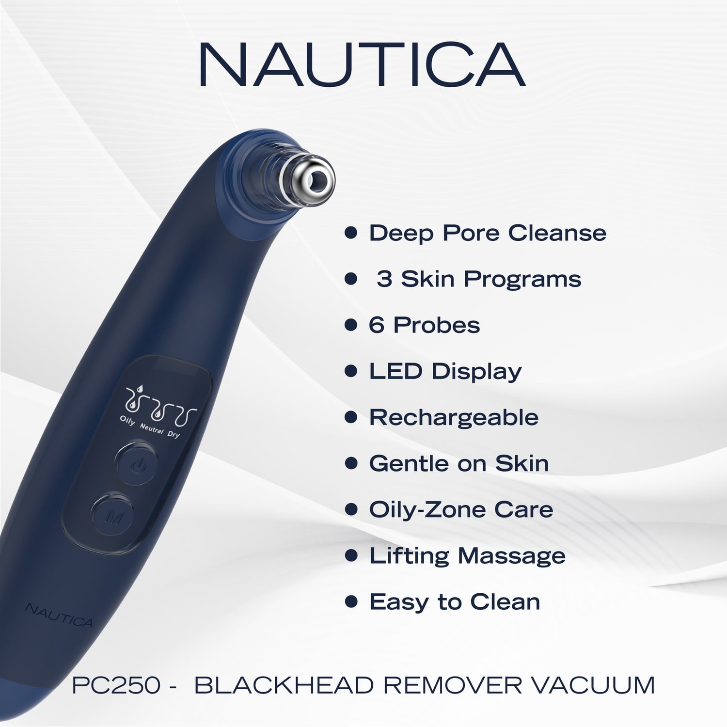 Nautica Blackhead-Remover Vacuum, Navy