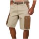 thumbnail image 1 of Mens Casual Pantalones Cortos Color Sólido Algodón-Lino Botón Multi-Bolsillo Grande Bolsillo Ropa de Trabajo Medio Pantalones Cortos, Pantalones Casuales de Poliéster, 1 of 6