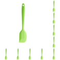 thumbnail image 2 of Kearding Silicone Spatula Cooking Baking Scraper Food Scrapers Tool Gadgets Long Cake Bending Accessories Batter 90° Pastry Handle Pasto verde 10piezas, 2 of 6