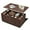 Brown, variant on SinCiDo Farmhouse Coffee Table with Storage for Living Room, Lift Top Coffee Table w/Sliding Groove Barn Door