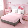 thumbnail image 3 of Erosebridal Pink Bowknot Kids 7pcs Bedding Comforter Set,Cute Bowtie Princess Queen Bedding Sets For Girls,Pink Reversible, 3 of 7