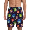 thumbnail image 1 of Balery Owls And Hearts Pantalones cortos de pijama de punto de algodón para hombre con cinturilla y bolsillos-Medium, 1 of 6