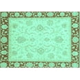 thumbnail image 1 of Ahgly Company Indoor Rectangle Oriental Turquoise Blue Traditional Area Rugs, 5' x 8', 1 of 4