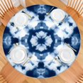 thumbnail image 2 of Blue White Tie Dye Mandala Pattern Round Fitted Tablecloth with Elastic Edge,Dining Table Cover Waterproof,Outdoor Round Tablecloth for Camping,Dining,Indoor and Outdoor, 2 of 7