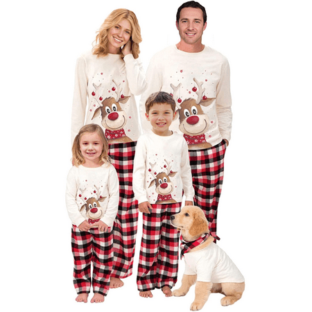 

Christmas Family Outfits Matching Pajamas Sets Xmas Elk Reindeer Print Family Christmas Pjs Matching Sets Loungewear Outfits