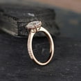 thumbnail image 6 of HeartsAndYou 1ct Oval Cut Moissanite Engagement Ring for Women 18k Rose Gold Over Silver Half Eternity Promise, 6 of 9