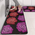 thumbnail image 2 of Kitchen Rugs Sets Of 2,Pioneer Flower Floral Print Pattern Anti Fatigue Kitchen Mat Rugs Non Slip Washable,Decorative Kitchen Floor Mats for Kitchen,Sink,Laundry,17"x47"+17"x47", 2 of 5