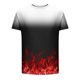 thumbnail image 3 of Mens Casual Pantalones Cortos Cuello Redondo Gradación Impresión Suéter Camiseta, Blusa Deportiva de Fitness para Hombres, 3 of 5
