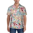thumbnail image 5 of KLL Men's Hawaiian Shirt Short Sleeve Button Down Beach Shirts-Trendy Floral Design, 5 of 6
