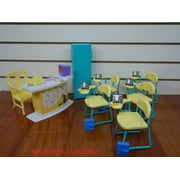 Gloria Classroom Doll Furniture Set with Locker, Desk, and Chairs, Fits 11.5 Dolls, 7 piece