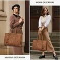 thumbnail image 6 of Lovevook Laptop Bag for Women, Stylish Vintage PU Leather Laptop Work Tote 15.6 in, Elegant Shoulder Bag Designer Bag with Small Clutch Purses, 6 of 6