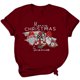 thumbnail image 2 of Pntutb Mujer Casual Navidad Manga Corta Cuello Redondo Estampado Blusas Pullover Camisetas tops Pntutb Pntutb-6634, 2 of 4