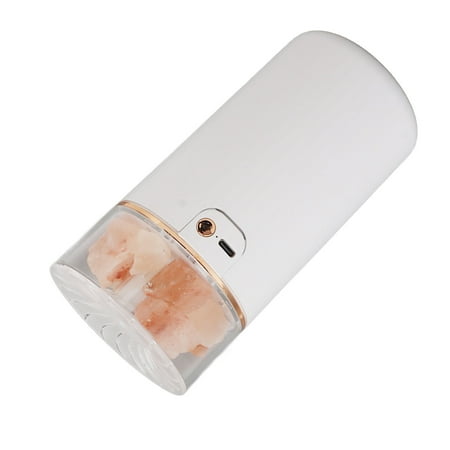 

2024 Salt Lamp Essential Oil Diffuser Humidifier 2 in 1 Pink Salt Crystal LED Night Light for Bedroom Living Room White