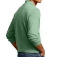 thumbnail image 5 of Fgvctg Sweatshirts for Men Quarter Zip Pullover Corduroy Sweatshirt Oversized Stand Collar Long Sleeve Shirt Lightweight Fashion Spring Tops Light Green L, 5 of 5