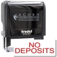 thumbnail image 1 of Large Self-Inking No Deposits Stamp, Trodat Printy 4913, Press and Print Stamping, Impression Size 7/8" x 2-1/4", Up to 10,000 Impressions - Red Ink, 1 of 10
