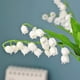 thumbnail image 5 of Arreglo de 5 manojos de flores artificiales de lirio de los valles en color blanco para decoración del hogar, jarrón, sala de estar y cocina, 5 of 5