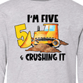 thumbnail image 4 of Inktastic I'm 5 and Crushing It Construction 5th Birthday Long Sleeve Youth T-Shirt, 4 of 5