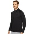 thumbnail image 2 of Nike 860477-010: Mens Fleece Long Sleeve Quarter Zip Black White Shirt (X-Large, Black/White), 2 of 4