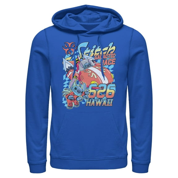Mens Lilo & Stitch Hawaiian Galactic Race Lightweight Hoodie