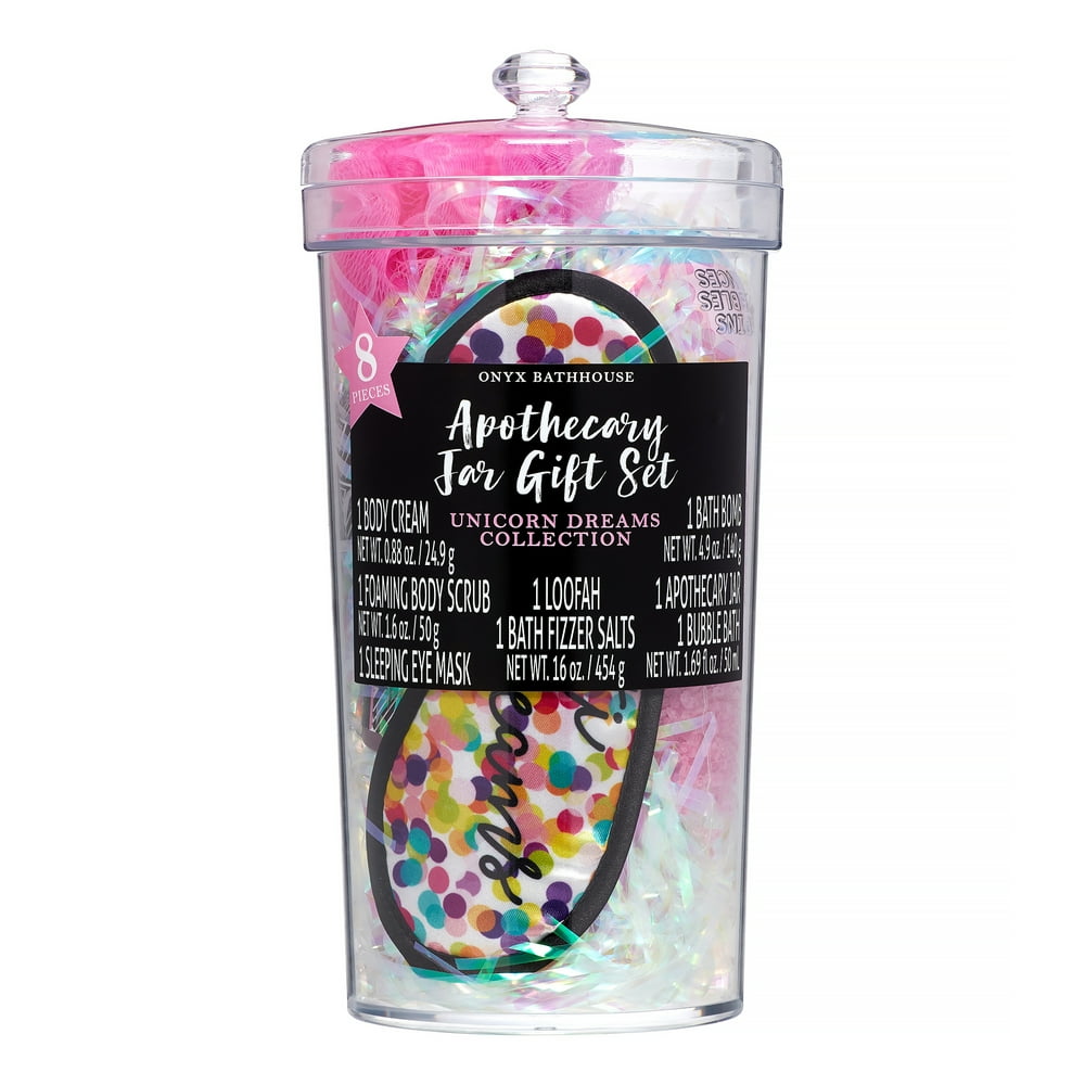 Onyx Bathhouse Unicorn Dreams Apothecary Jar 6pcs