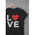 thumbnail image 5 of Old Glory Juniors Valentine's Day Love Stacked Heart Short Sleeve Graphic T Shirt, 5 of 6