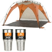 Ozark Trail 8' x 8' Instant Sun Shade with 2 30oz Tumblers Value Bundle