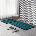 thumbnail image 3 of Subrtex Soft 1-piece Luxury Chenille Striped Bathroom Rug, Blue, 18" x 48", Large, 3 of 7