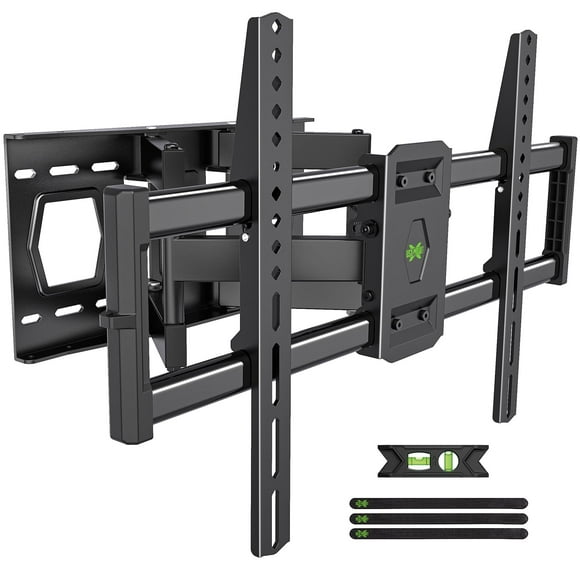 USX MOUNT Full Motion TV Mount for 42-80 Inch Flat Screen LED TV up to 120 lbs, Swivel TV Wall Mount Dual Articulating Arms, Tool-Free Tilt TV Bracke