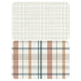 thumbnail image 2 of (4 pack) Conimar Woven Plaid Reversible Individual Table Placemat, 17.13" x 11.25", Tan, Flexible Plastic, 2 of 7