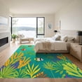 thumbnail image 3 of ODIKA 8'x10' Machine Washable Non-Slip Area Rug, Lagoon With Exotic Underwater Creatures High Traffic Rug with Pad, Blue, 904790, 3 of 8