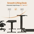 thumbnail image 6 of INNOVAR Electric Standing Desk, Height Adjustable Stand up Desk, 63x24 inches Sit to Stand Home Office Desk with Splice Board, Black Frame/Black Top, 6 of 14