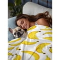 thumbnail image 3 of Yellow Banana Flat Sheet Only Twin Size, Soft Breathable Bed Top Sheets for Mattress, Summer Tropical Fruits Watercolor Luxury Bedding Flat Sheets for Home Hotel Bedroom Bed Protection, 3 of 9