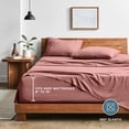 thumbnail image 6 of Bare Home Washed Sheet Set - Premium 1800 Collection - Deep Pocket - 3 Piece - Twin XL, Dusty Rose, 6 of 8