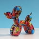 thumbnail image 1 of Perro Escultura Estatua Estatua de escultura de perro de resina Graffiti colorido Perro de globo nórdico para escritorio (BS970), 1 of 6
