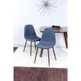 thumbnail image 4 of LumiSource Walnut, Blue Pebble Dining Chair - Set of 2, 4 of 13