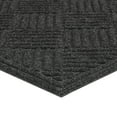thumbnail image 5 of Mainstays Textures Crosshatch Polyester and Rubber Backed Doormat, 3' x 5', Onyx, 5 of 6