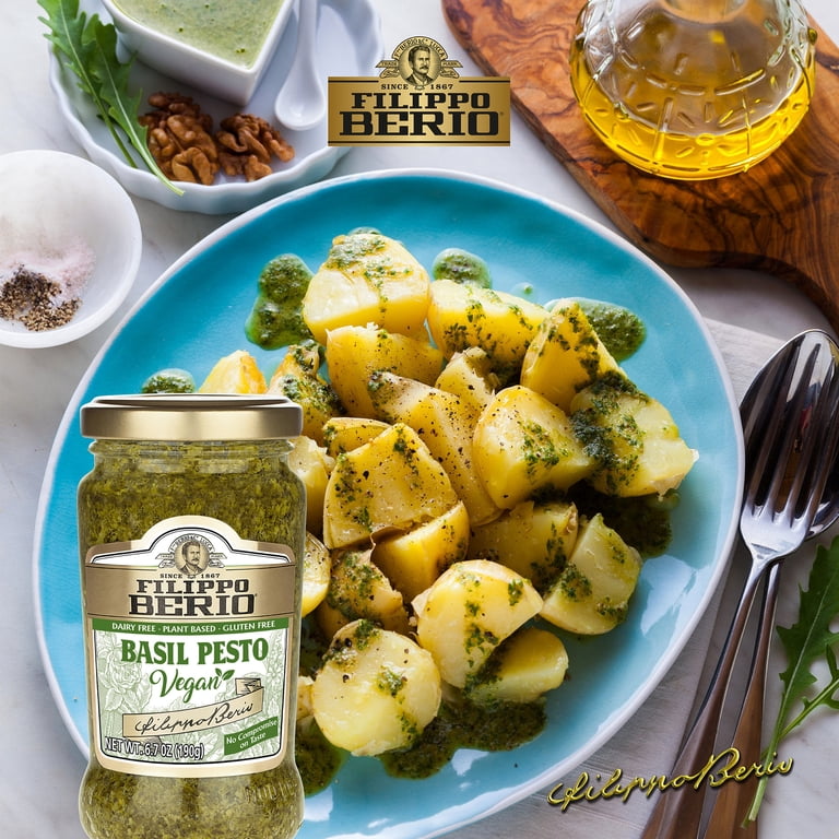 Filippo Berio, Vegan Basil Pesto, 6.7 oz, gluten free, dairy free