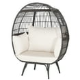 thumbnail image 1 of Costway Fauteuil Oeuf en Rotin Osier Surdimensionné pour Patio, Panier Lounge, 4 Coussins, Intérieur et Extérieur, 1 of 9