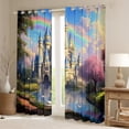 thumbnail image 2 of Feelyou Vintage Princess Castle Blackout Curtains Set of 2 (52x84 Each), Dreamy Fairy Tale Window Curtains, Teens Kids Girls Women Curtains and Drapes, Blackout Curtains Bedroom Decor, 2 of 6