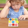 thumbnail image 1 of IROINID Wooden Educational Puzzle Toy Matching Board For Children Geometry Design, 1 of 6