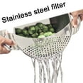 thumbnail image 3 of Windfall Stainless Steel Pan Pot Strainer with Recessed Hand Grips Suitable for All Sizes Up to 13, 3 of 7