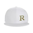 thumbnail image 3 of ZICANCN Alphabet R Pattern Baseball Caps, Trucker Hats for Men And Women, Adjustable Breathable Flat Caps, White, 3 of 6