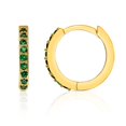 thumbnail image 3 of KISPER 18K Gold Plated Cubic Zirconia Cuff Earrings Huggie Hoop, 3 of 9
